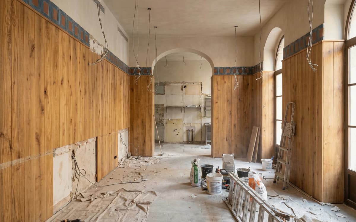 Antes: Sala principal del restaurante mediterráneo en el Born