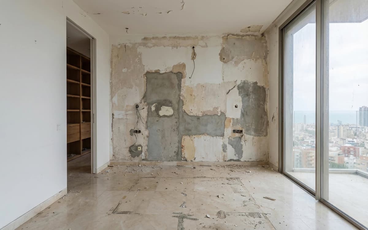 Antes: Dormitorio principal con vistas a Collserola