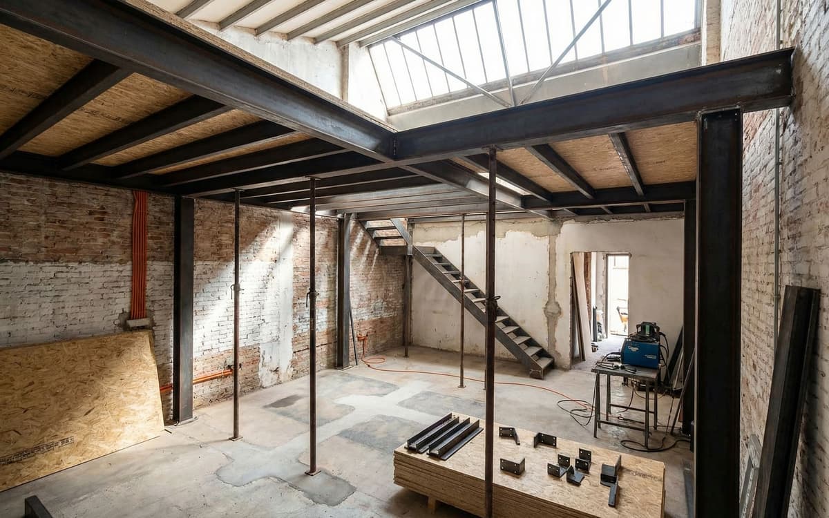 Obra de altillo en loft de Poble Sec, Barcelona
