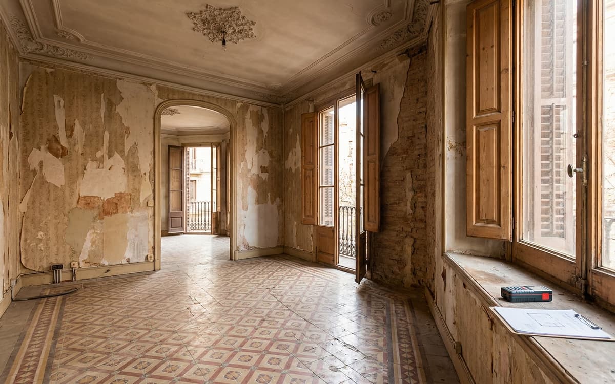 Contravisita de piso a reformar en el Eixample, Barcelona