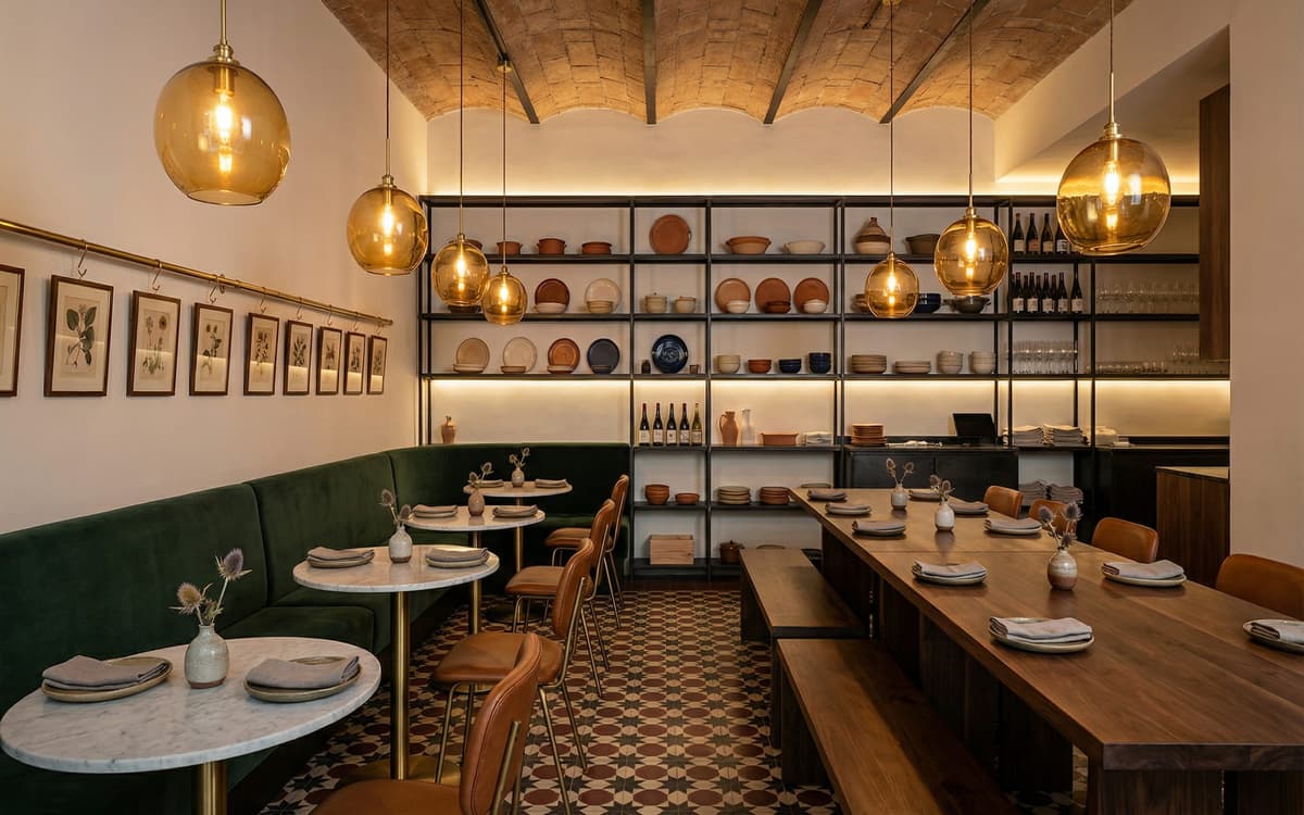 Decoración de restaurante en el Eixample, Barcelona