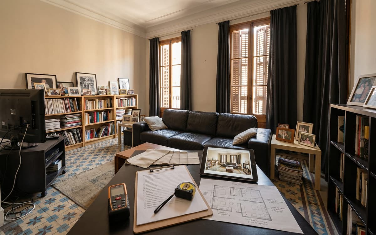 Diagnóstico de home staging en piso de Gràcia, Barcelona