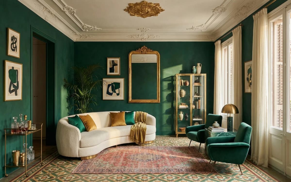 Diseño de interiores art déco modernista en el Eixample