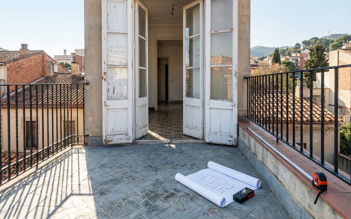 Estudio de viabilidad de terraza de ático en Sant Gervasi