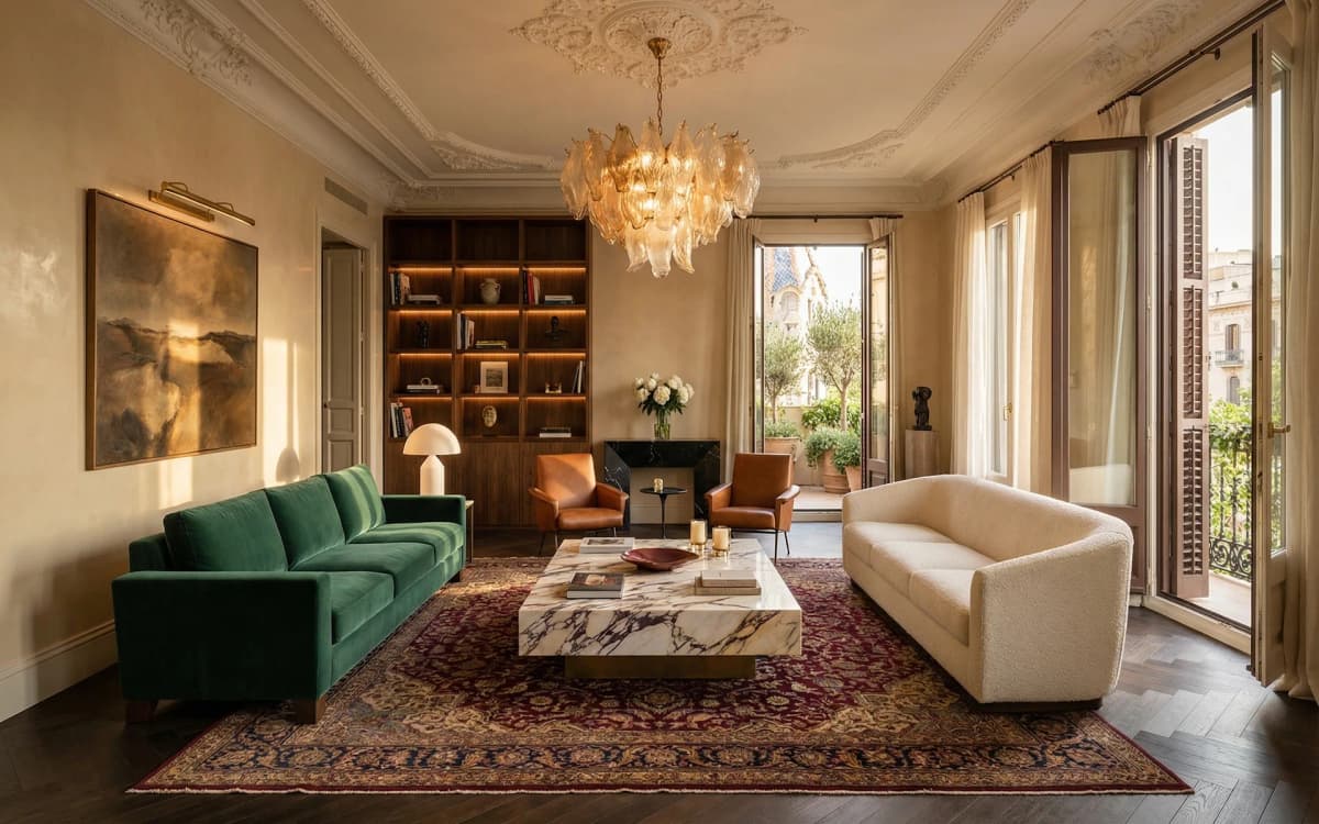 Interior de un proyecto de diseño en Barcelona