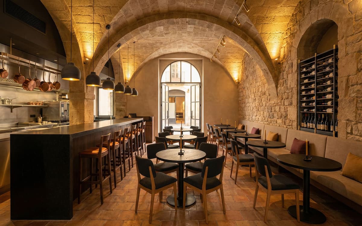 Interiorismo de restaurante gastronómico en el Born, Barcelona