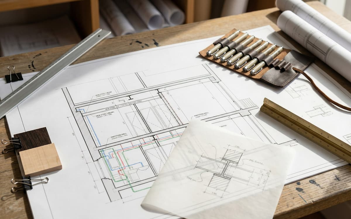 Planos técnicos de licitación en el Eixample