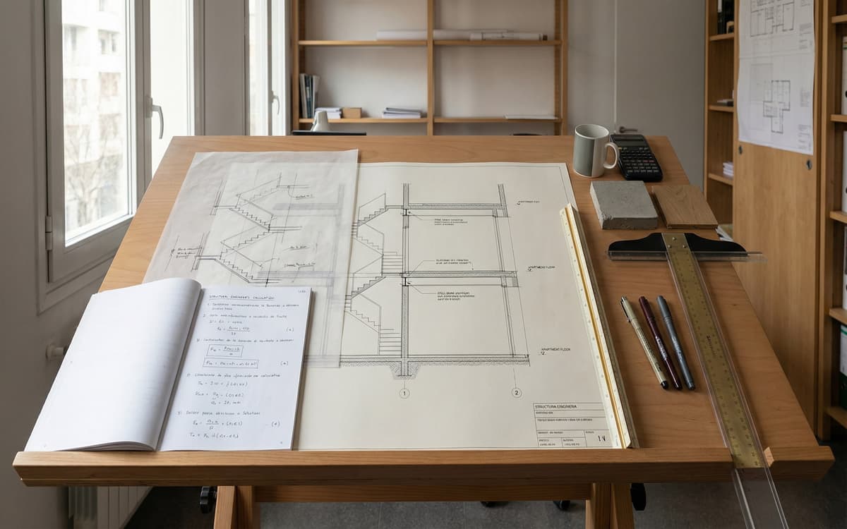 Proyecto técnico de unión de pisos en Les Corts