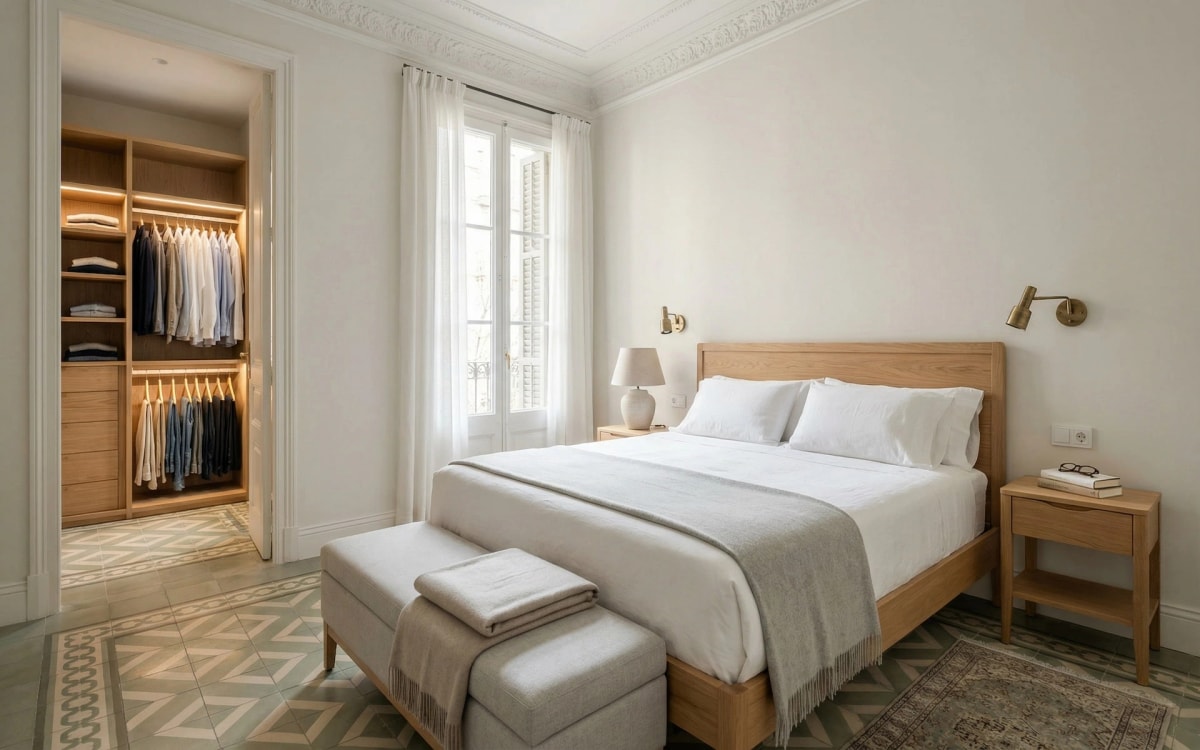Dormitorio principal con vestidor integrado